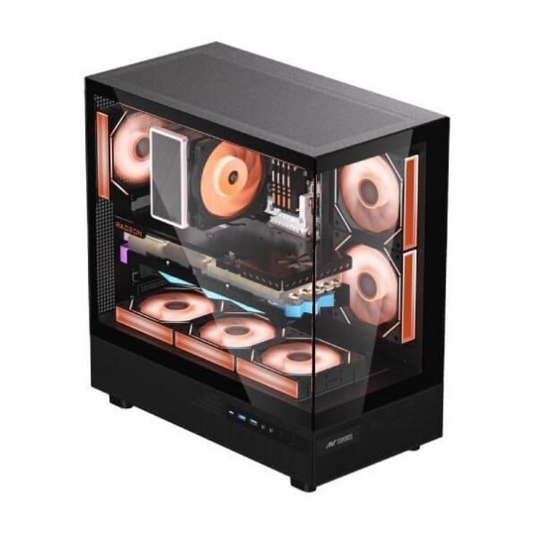 Ant Esports Chassis Crystal X6- Black(Chassis Without Power Supply)