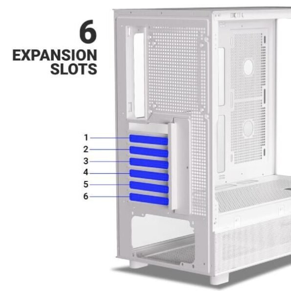 Ant Esports Chassis Crystal X6- White(Chassis Without Power Supply)