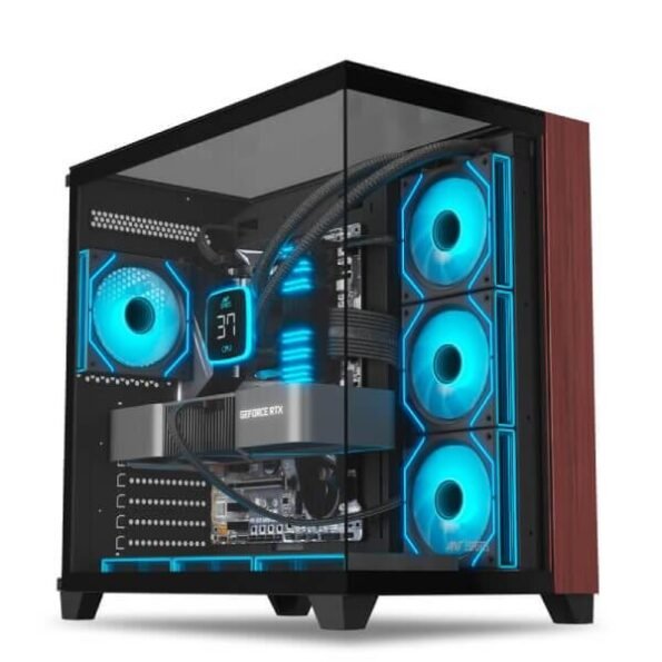 Ant Esports Chassis Crystal wood-Black(Chassis without Power Supply)