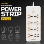 Ant Esports PS722 Power Strip with USB Ports (White) 1(1)