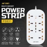 Ant Esports PS831 Power Strip with USB Ports (White) 1(1)