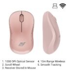 Ant Value FKAPU03 Silent Wireless Optical Mouse Rose Gold 1(1)