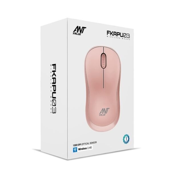 Ant Value FKAPU03/Silent Wireless Optical Mouse(2.4GHz Wireless,Rose,Gold)