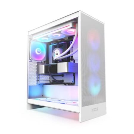 NZXT Chassis H7 Flow RGB Mid-Tower ATX Case White