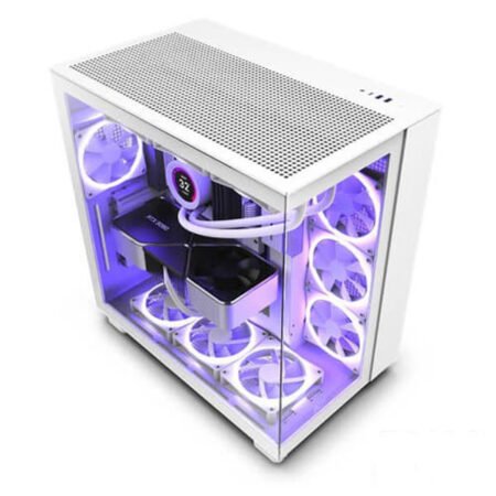 NZXT Chassis H9 Flow Edition ATX Mid Tower Chassis White