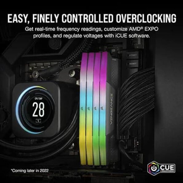CORSAIR VENGEANCE 32GB(16X2)6400MHZ RGB DDR5 CL36