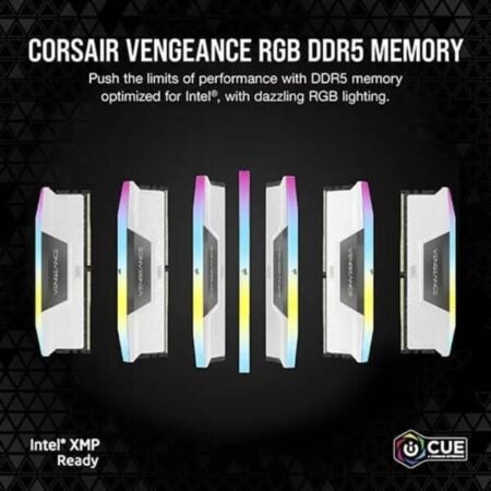 CORSAIR VENGEANCE 32GB(16X2)6000MHZ RGB DDR5 WH CL36