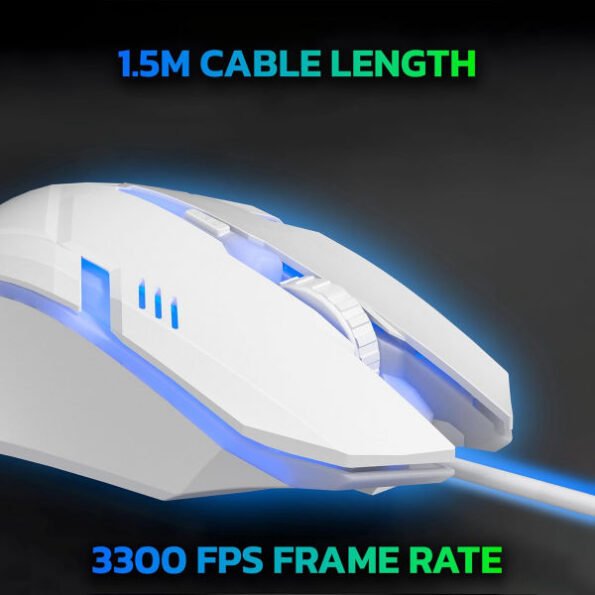 ANT ESPORTS GM46 WIRED GAMING MOUSE WHITE