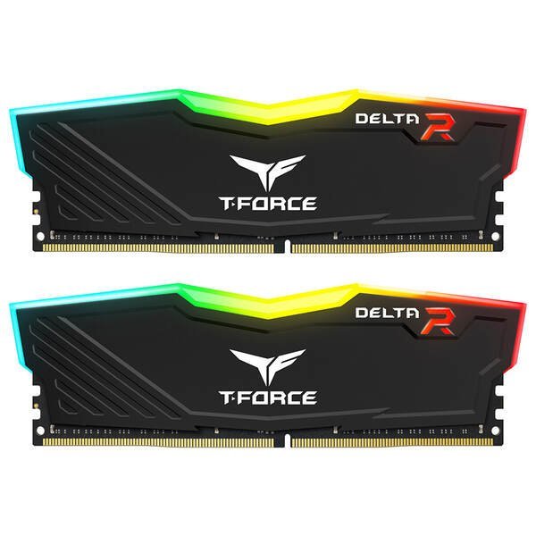 T-Force DDR4 Delta RGB Kits Black 3200MHz 8GB x 2 RAM