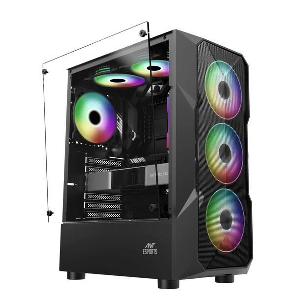 Ant Esports Chassis ICE-300 MESH Black ( Chassis Without Power Supply ) - Image 2