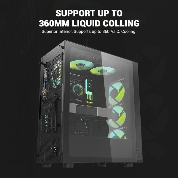 Ant Esports Chassis 250 Air Black (Chassis Without PSU) - Image 4