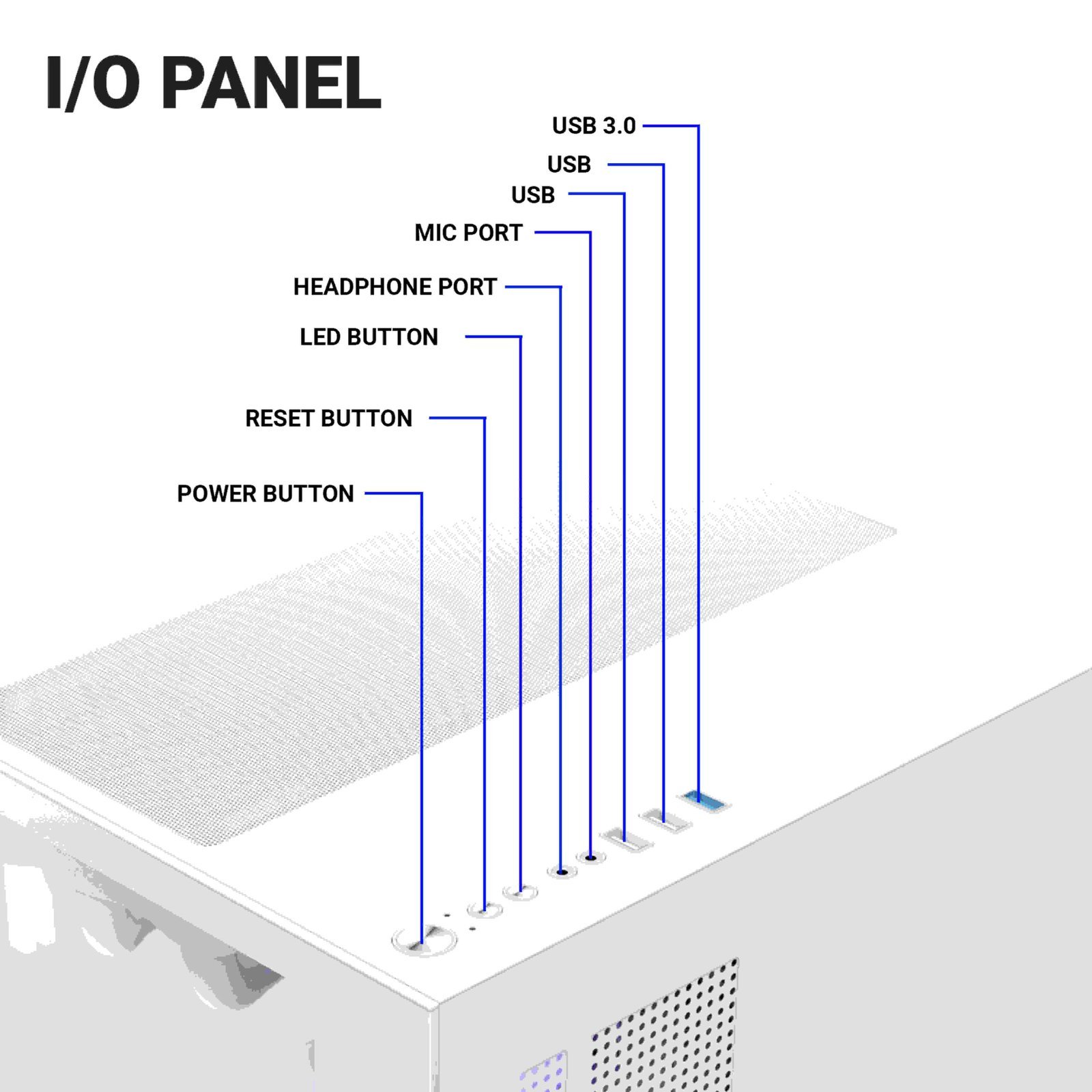 Ant Esports Chassis CRYSTAL Z2 White ( Chassis Without Power Supply ) - Image 2