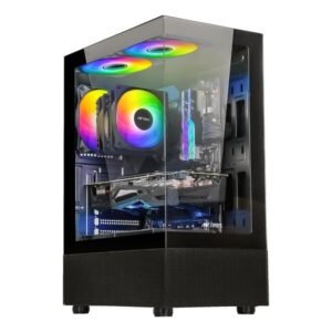 Ant Esports Chassis Crystal X2 - Black (Without Power Supply)