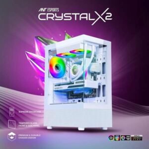Ant Esports Chassis Crystal X2 - White (Without Power Supply)