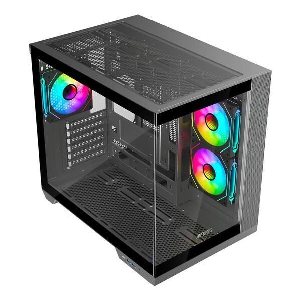 Ant Esports Chassis Crystal X4 -Grey (Without Power Supply) - Image 2