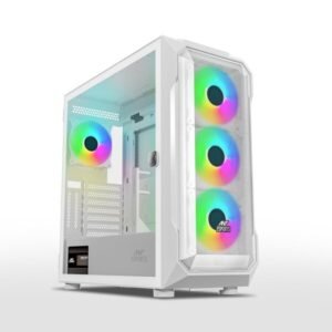 Ant Esports Chassis ICE-410TG White (Without Power Supply)