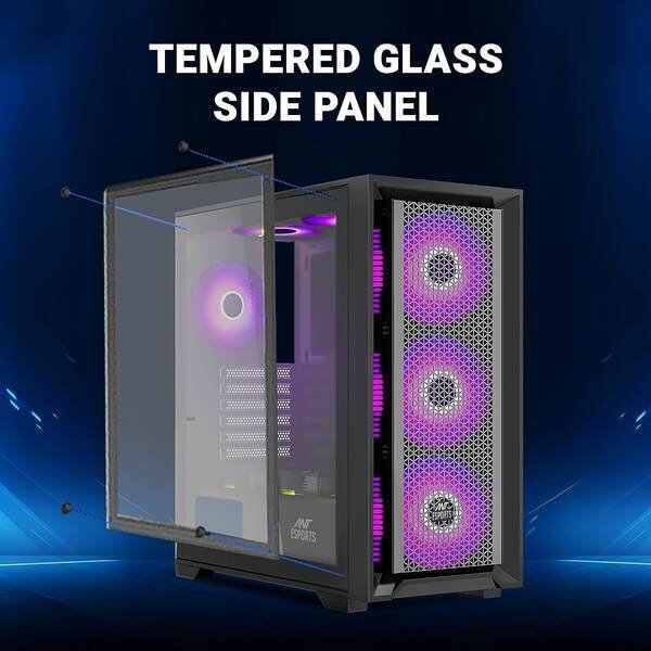 Ant Esports Chassis SX3 BLACK ( Chassis (Without Power Supply ) - Image 2
