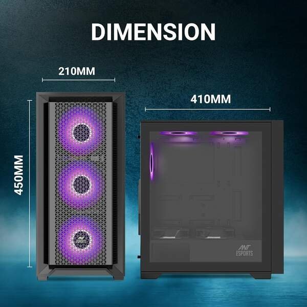 Ant Esports Chassis SX3 BLACK ( Chassis (Without Power Supply ) - Image 5