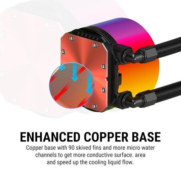 Ant Esports ICE CHROMA-360 ARGB COOLER BLACK - Image 4