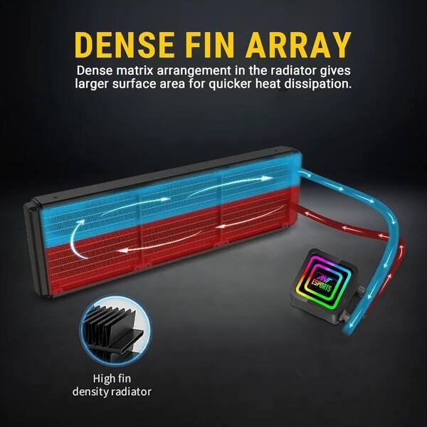 Ant Esports Ice infinite-360 ARGB CPU Cooler heatsink black - Image 4