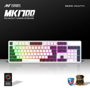 Ant Esports MK1700 Pro Backlit Gaming Keyboard - White&Black