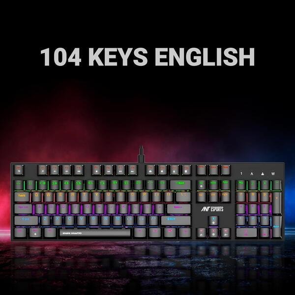 Ant Esports MK3200 V2 Mechanical Gaming Keyboard Multicolor LED Backlit Wired- Black - Image 5
