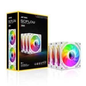 Ant Esports SCIFLOW 120mm 3-in-1 Case Fan Kit ARGB (White)