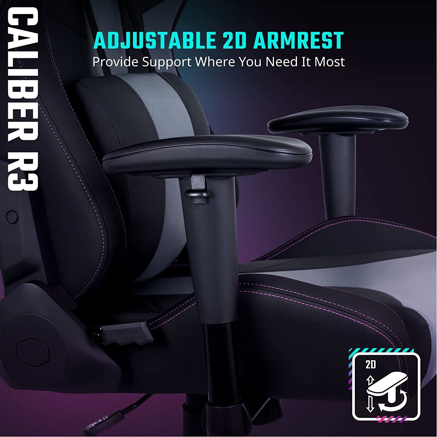 Cooler Master Caliber R3 Black Gaming Chair - Image 5