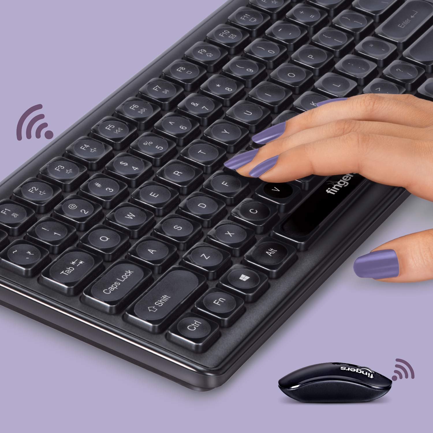 FINGER EXQUISITE WIRELESS COMBO (BLACK) - Image 5