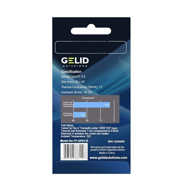 GELID EXTREME THERMAL PAD 80X40X1.0MM - Image 2