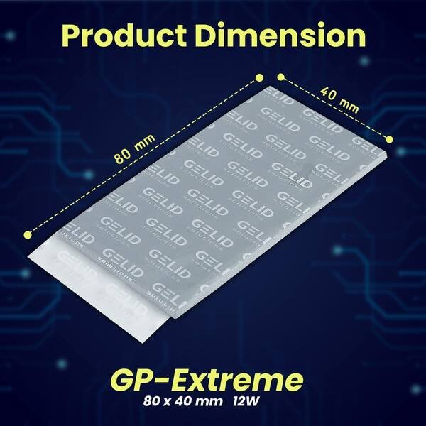 GELID EXTREME THERMAL PAD 80X40X1.0MM - Image 5