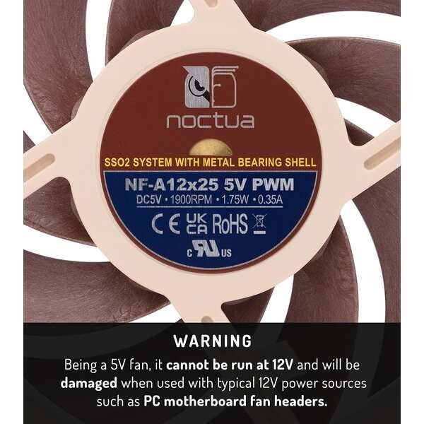Noctua NF-A12x25 5V PWM, - Image 3