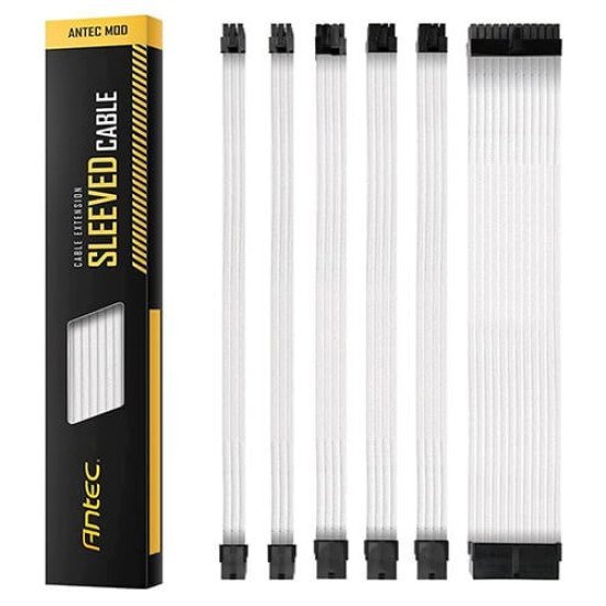 Antec Sleeved Extension PSU Cable Kit (White)