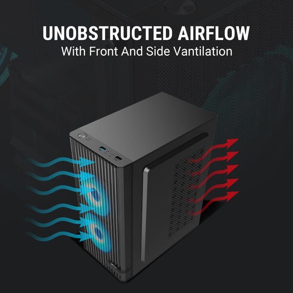 ANT ESPORTS Value Chassis VM10 Black ( Chassis Without Power Supply ) - Image 2