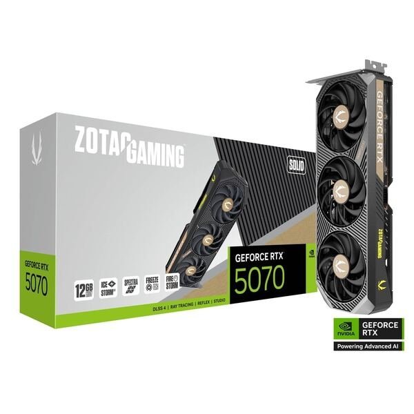 ZOTAC GEFORCE RTX 5070 12GB DDR7 SOLID GRAPHICS CARD