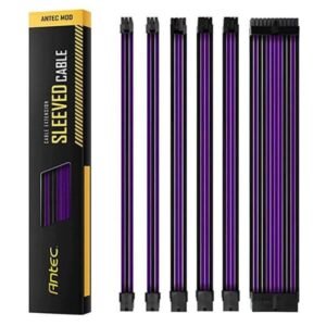 Antec Sleeved Extension PSU Cable Kit(PUPRLE-BLACK) (PSUSCB30-205-P/B)