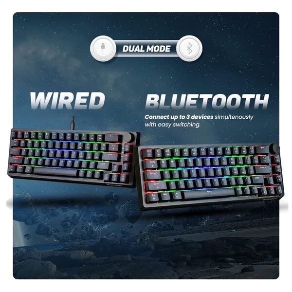 COSMIC BYTE ASTRA WIRED AND BLUETOOTH KEYBOARD